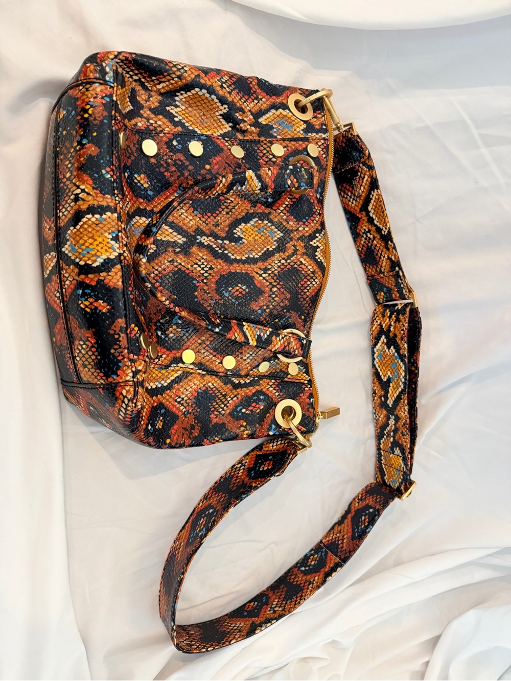 ✨ RARE & RETIRED Hammitt Daniel Medium Satchel - Botanical Snake Gold ✨